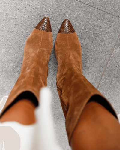 Colette™ | Bottines en Velours Hautes