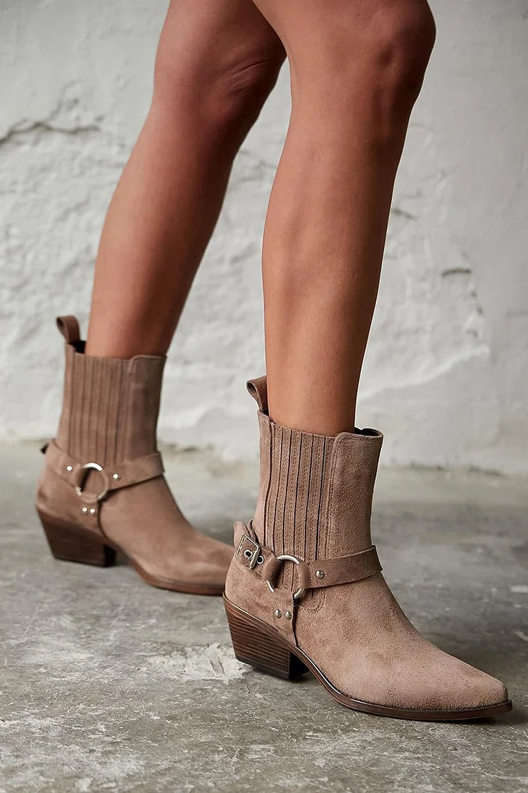 Anaïs™ | Bottines Western en Daim