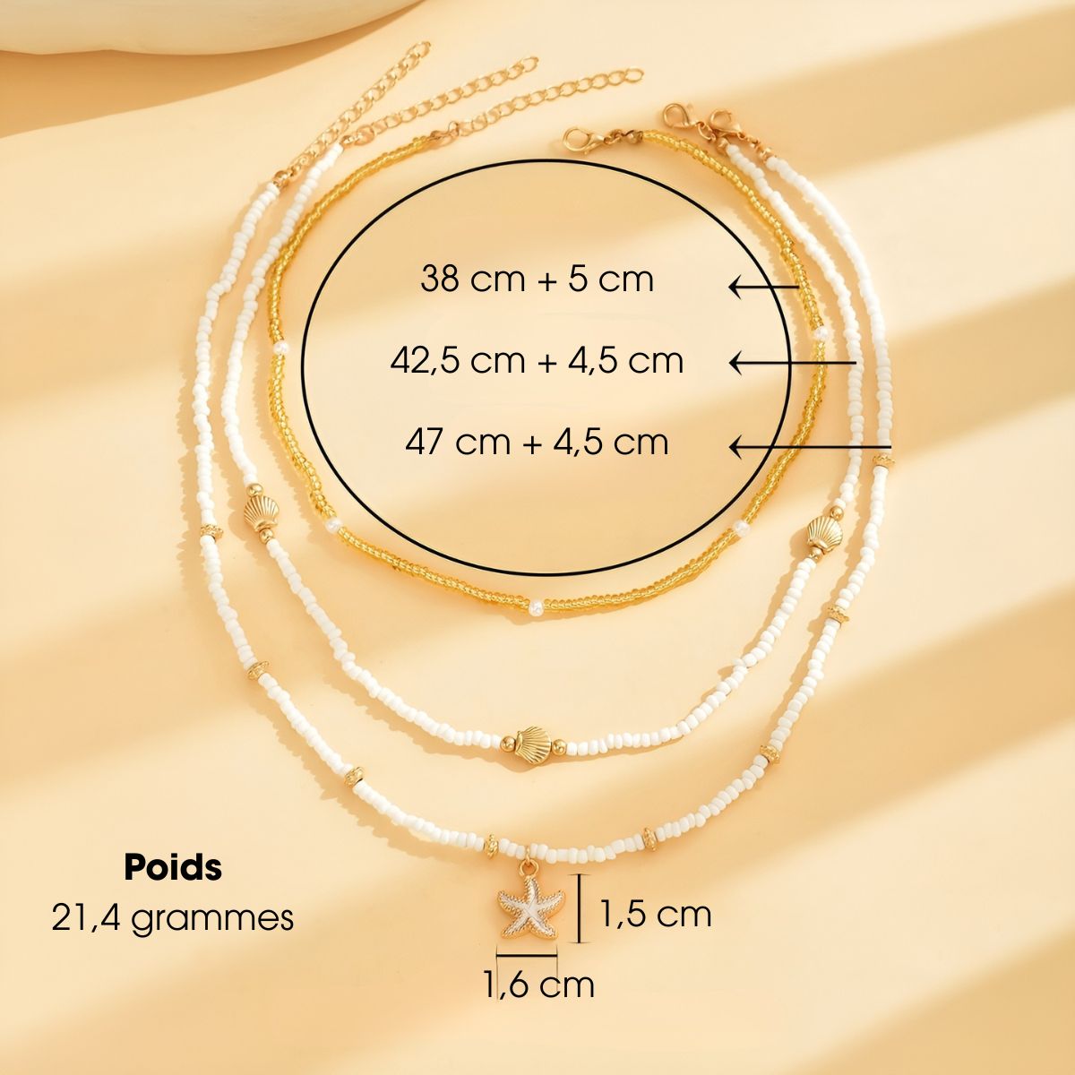 Rosalie™ | Collier à 3 Rangs