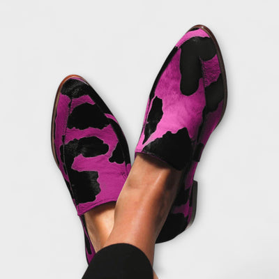 Rosalie™ | Mocassins à Imprimé Bovin