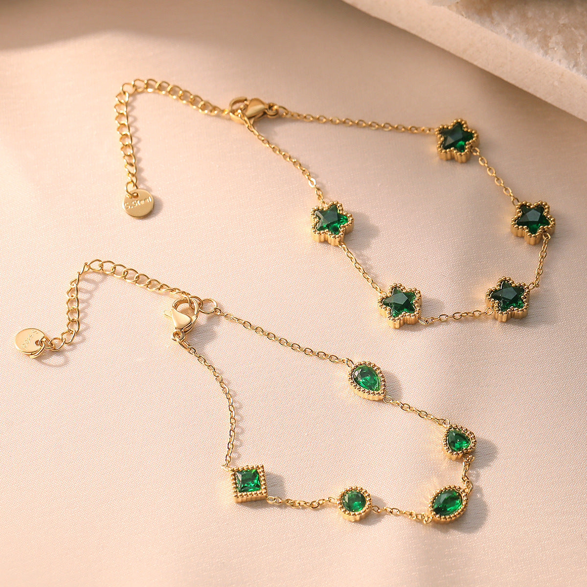 Rosalie™ | Bracelet élégant émeraude