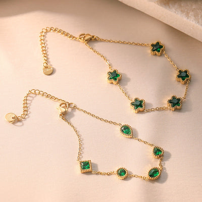 Rosalie™ | Bracelet élégant émeraude