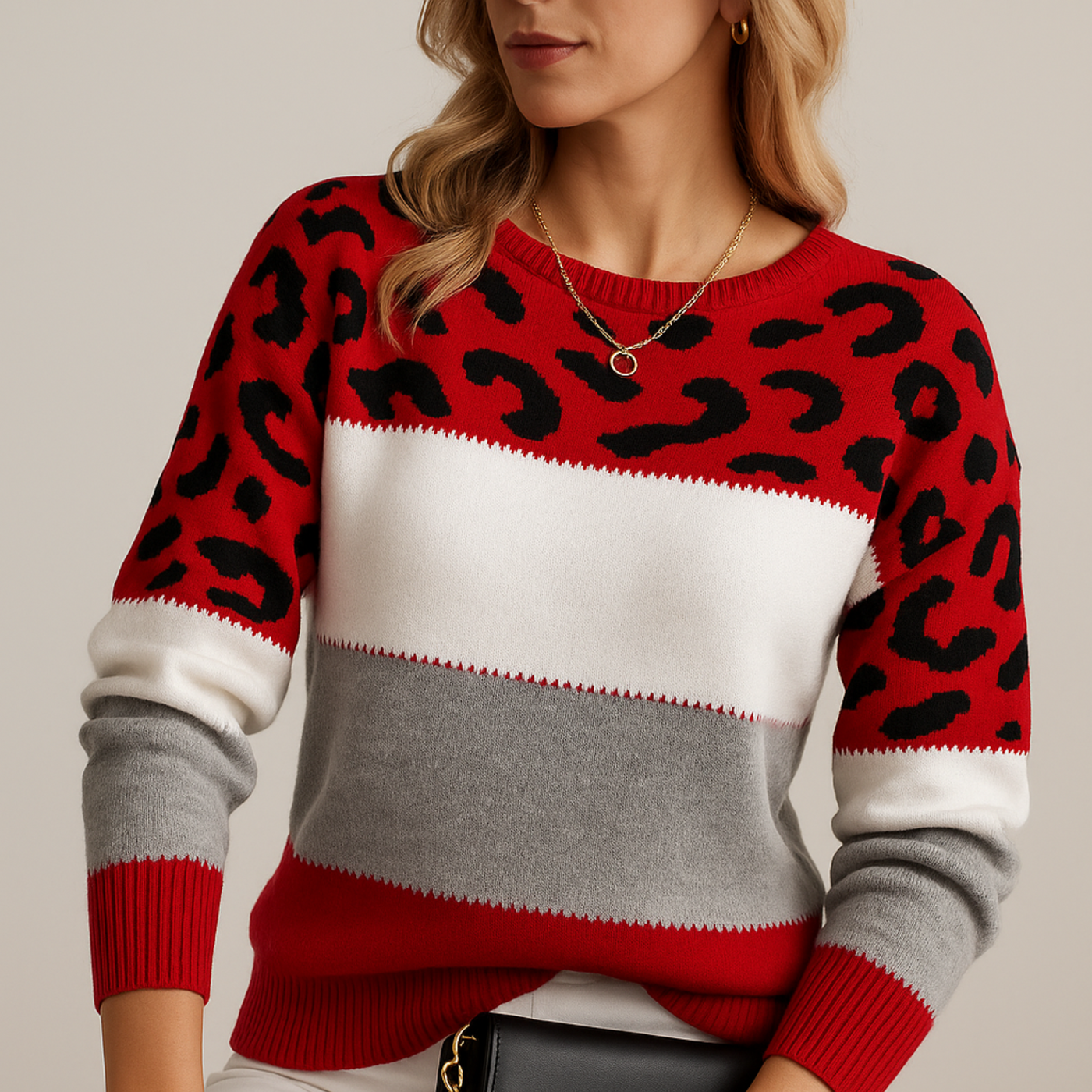 Amelie - Pull Léopard Élégance