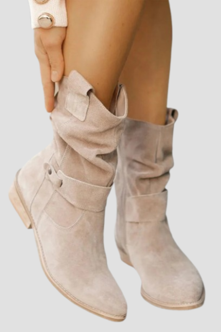 Clémence™ | Bottines en Suède Élastiques