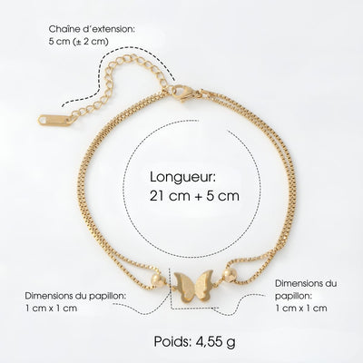 Rosalie™ | Bracelet de Cheville Papillon
