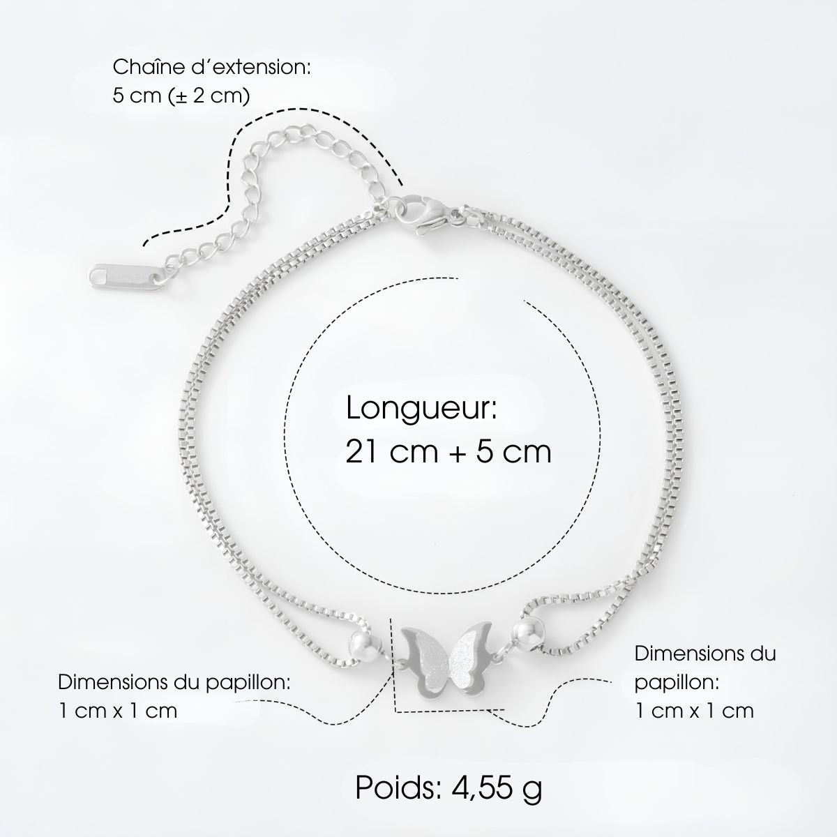 Rosalie™ | Bracelet de Cheville Papillon