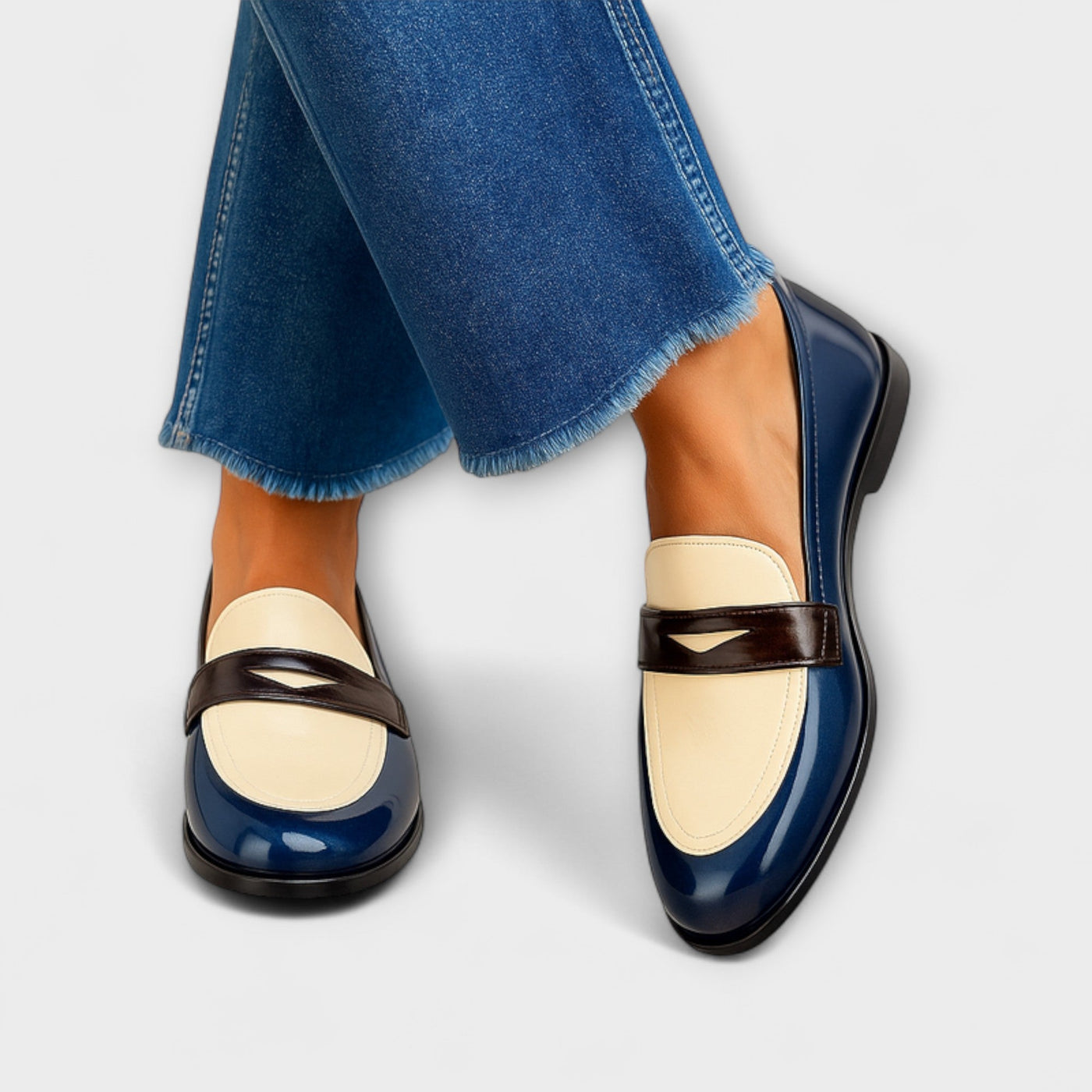 Rosalie™ | Mocassins à Détails Contrastés