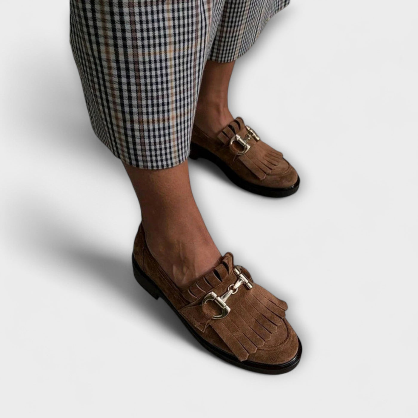 Rosalie™ | Mocassins Bruns à Bout Rond